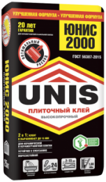 Плиточный клей UNIS 2000,  25 кг